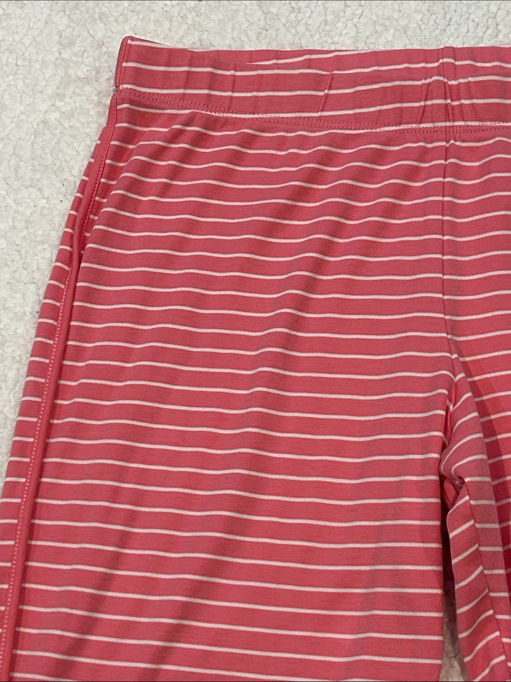 LAKE Pima Cotton Pajama Pants size Medium Deep Coral and White Stripes - Picture 3 of 13